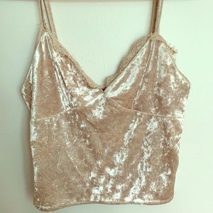 Velvet cropped top